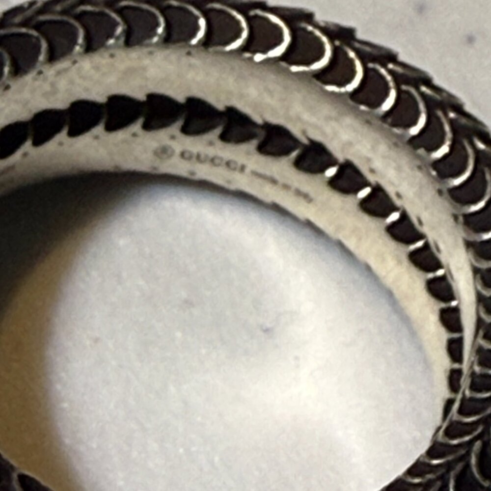 GUCCI Silver 925 Snake Ring 577294 J8400 - Picture 10 of 15